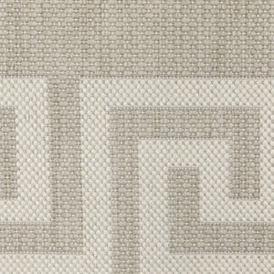 HomeRoots 7' Gray and Ivory Stain Resistant Area Rug - Stylish, Durable, Easy-Care Design for Indoor & Outdoor Use 6'7" x 9'2" 507790