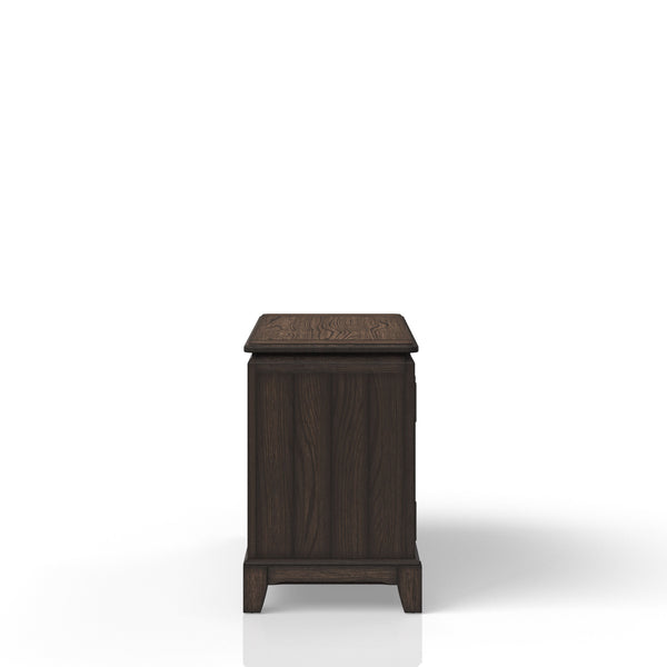 English Elm Chocolate Solid Wood Office Storage Credenza with Drawers, Shelves & Traditional Design for Home B2699P208300