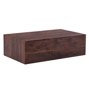 English Elm 39.3*23.6*12 Walnut Wood Grain MDF Coffee Table - No-Assembly Luxury Side Table for Modern Living Room Elegance W1512P397347