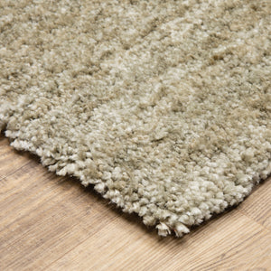Homeroots 2' X 8' Stone Shag Power Loom Stain Resistant Runner Rug Stone Polyester 507843