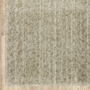 Homeroots 2' X 8' Stone Shag Power Loom Stain Resistant Runner Rug Stone Polyester 507843