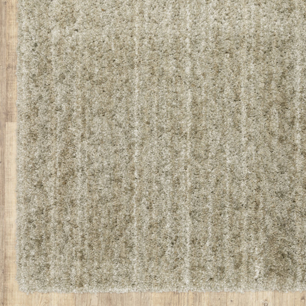 Homeroots 2' X 8' Stone Shag Power Loom Stain Resistant Runner Rug Stone Polyester 507843