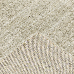 Homeroots 2' X 8' Stone Shag Power Loom Stain Resistant Runner Rug Stone Polyester 507843