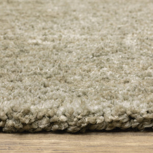 Homeroots 8' X 11' Stone Shag Power Loom Stain Resistant Area Rug Stone Polyester 507847