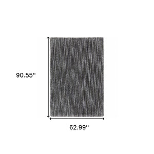 Homeroots 5' X 8' Charcoal Shag Power Loom Stain Resistant Area Rug Charcoal Polyester 507851