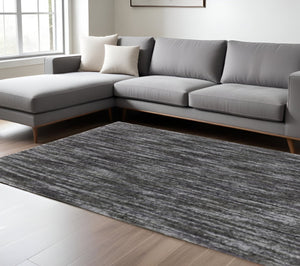 HomeRoots 10' Luxurious Grey Shag Area Rug - Stain Resistant, Soft Pile, Perfect for Modern Living Spaces 10' X 13' 507854