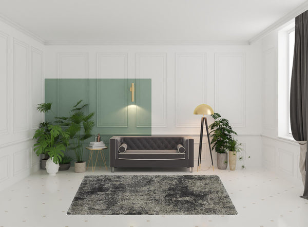 Homeroots 7' X 10' Gray Abstract Shag Power Loom Area Rug Grey,Charcoal Polypropylene 507859