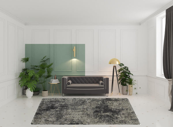 Homeroots 8' X 11' Charcoal Silver And Grey Abstract Shag Power Loom Stain Resistant Area Rug Grey,Charcoal Polypropylene 507861