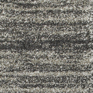 HomeRoots 8' Black and Gray Geometric Shag Runner Rug - Cozy, Durable, Modern Design for Hallways & Entryways 2'3" x 7'6" 507907