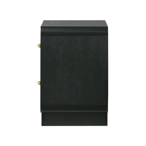 English Elm 2-drawer Nightstand Melamine Veneer Brass Hardware Modern Bedroom Bedside Table B016P459888