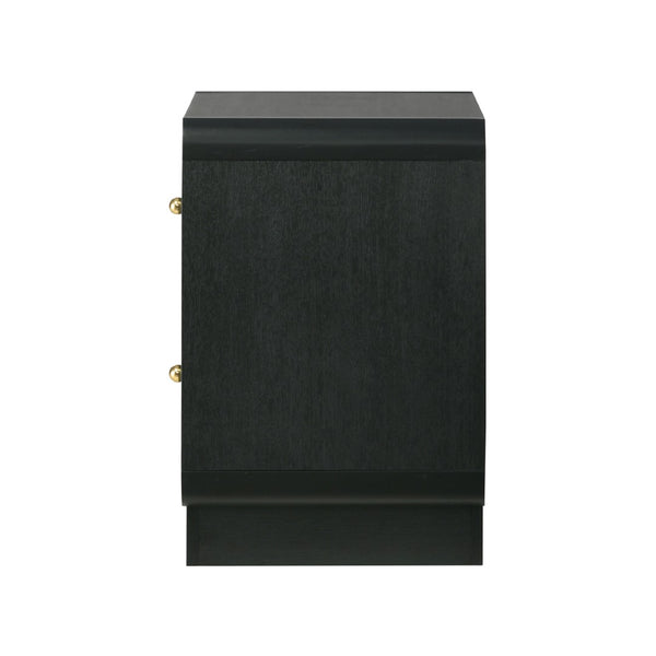 English Elm 2-drawer Nightstand Melamine Veneer Brass Hardware Modern Bedroom Bedside Table B016P459888