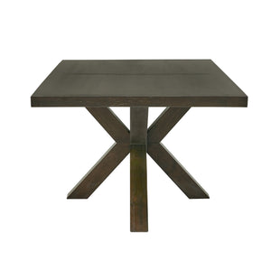 Narvik Oak Veneer Dining Table with Sculptural Starburst Base in Weathered Grey