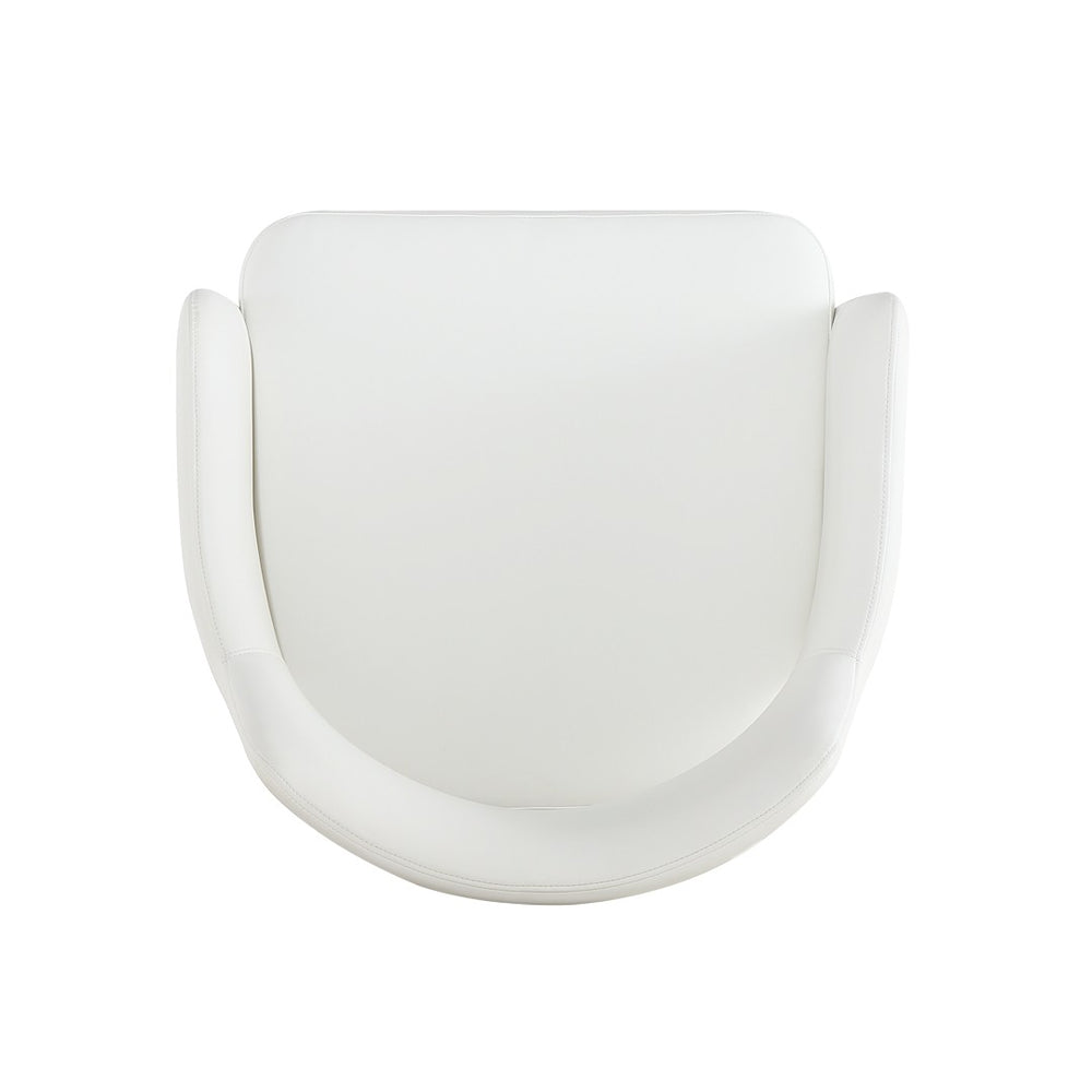 English Elm Tremont Modern Vegan Leather Armchair - Stylish, Durable Seating For Home Or Office Use, White Finish B365P397728-GIGA