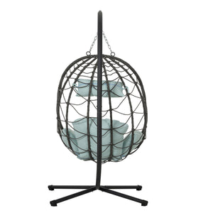 English Elm Egg Chair With Stand - Cozy Indoor/Outdoor Swing For Stylish Relaxation In Your Living Space W1703P163950