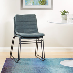 OSP Home Furnishings Halo Stacking Chair  - Set of 2 Navy