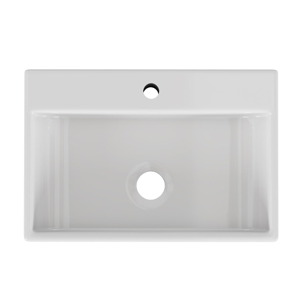 English Elm 20.6" Square Ceramic Vessel Sink Above Counter Basin for Contemporary Bathrooms W3151P266234