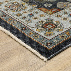 HomeRoots 2' X 8' Elegant Oriental Power Loom Runner Rug with Fringe - Timeless Design for Any Space 10' X 13' 508009
