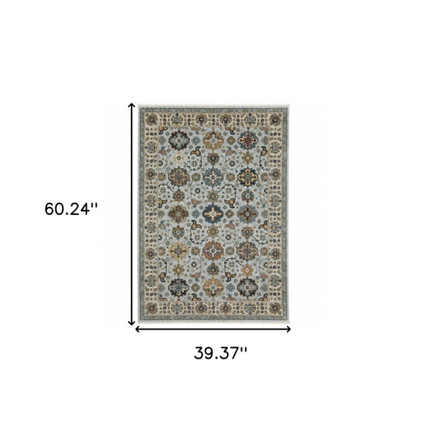HomeRoots 2' X 8' Elegant Oriental Power Loom Runner Rug with Fringe - Timeless Design for Any Space 3' x 5' 508012