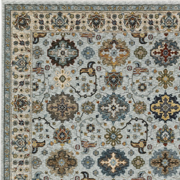 HomeRoots 2' X 8' Elegant Oriental Power Loom Runner Rug with Fringe - Timeless Design for Any Space 3' x 5' 508012