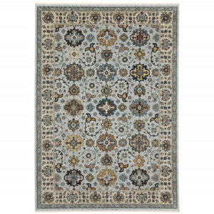 HomeRoots 2' X 8' Elegant Oriental Power Loom Runner Rug with Fringe - Timeless Design for Any Space 5' X 8' 508013