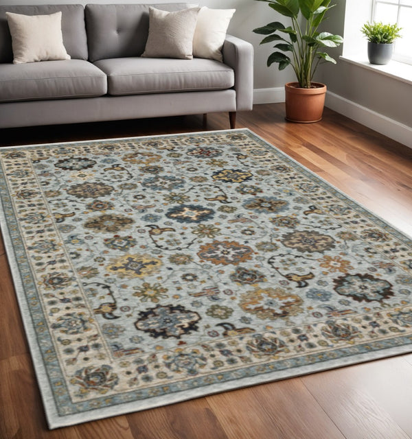 HomeRoots 2' X 8' Elegant Oriental Power Loom Runner Rug with Fringe - Timeless Design for Any Space 5' X 8' 508013