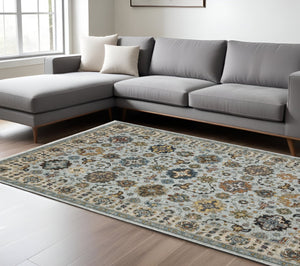 HomeRoots 2' X 8' Elegant Oriental Power Loom Runner Rug with Fringe - Timeless Design for Any Space 7' X 10' 508014