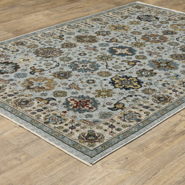 HomeRoots 2' X 8' Elegant Oriental Power Loom Runner Rug with Fringe - Timeless Design for Any Space 7' X 10' 508014