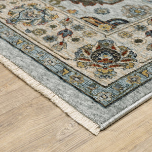 HomeRoots 2' X 8' Elegant Oriental Power Loom Runner Rug with Fringe - Timeless Design for Any Space 8' X 11' 508015