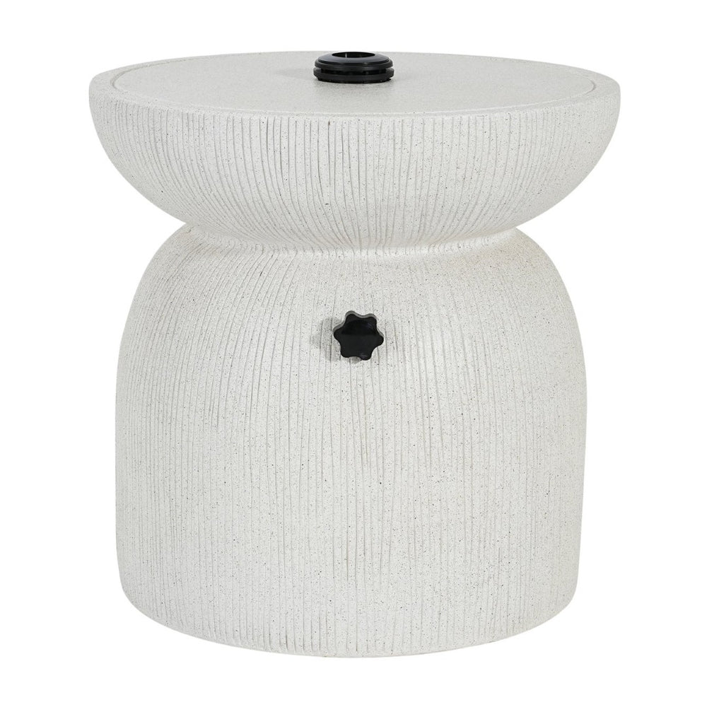 English Elm Odelia Mgo Patio Umbrella Base with Marble Finish Doubles as Outdoor Side Table N775P362772W