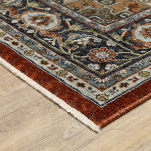 HomeRoots 8' Blue and Green Oriental Power Loom Runner Rug - Durable, Stylish, and Ideal for High-Traffic Areas 10' X 13' 508072