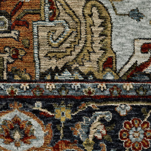 HomeRoots 8' Blue and Green Oriental Power Loom Runner Rug - Durable, Stylish, and Ideal for High-Traffic Areas 10' X 13' 508072