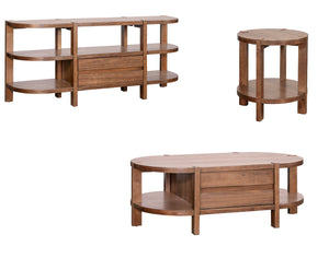 Basset Mirror Winston Cocktail Table: Mid-century Modern Design With Walnut Finish & Ample Storage Drawers Brown Wood,Veneer 5081-lr-140