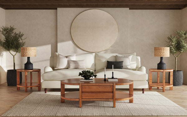 Basset Mirror Winston Cocktail Table: Mid-century Modern Design With Walnut Finish & Ample Storage Drawers Brown Wood,Veneer 5081-lr-140