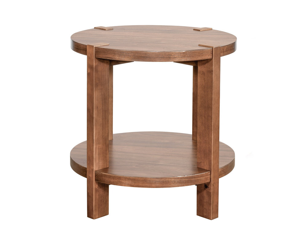 Basset Mirror Winston End Table - Modern Mid-century Charm With Built-in Storage And Elegant Walnut Finish For Your Home Brown Wood,Veneer 5081-lr-220