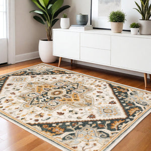 HomeRoots 10' Handmade Oriental Tufted Area Rug - Elegant Stain-Resistant Design for Modern & Classic Spaces 4' X 6' 508111