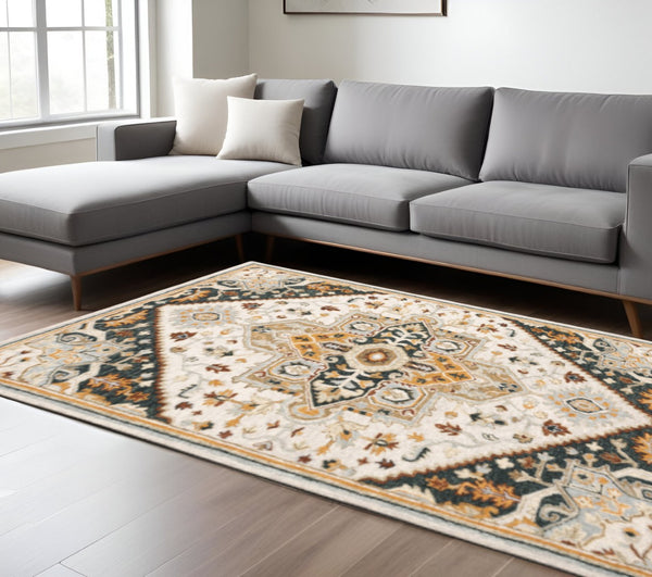 HomeRoots 10' Handmade Oriental Tufted Area Rug - Elegant Stain-Resistant Design for Modern & Classic Spaces 8' X 10' 508113