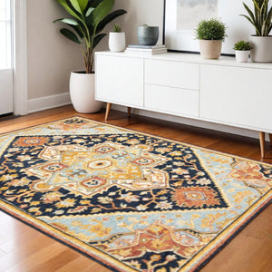 HomeRoots 10' Handmade Oriental Tufted Area Rug - Elegant Stain-Resistant Design for Modern & Classic Spaces 4' X 6' 508116