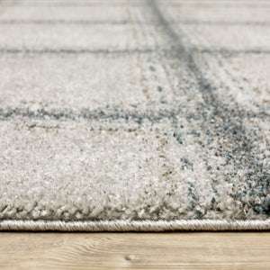 HomeRoots 8' Gray Geometric Runner Rug - Durable, Stain-Resistant Design Perfect for High-Traffic Entryways 7' X 10' 508128