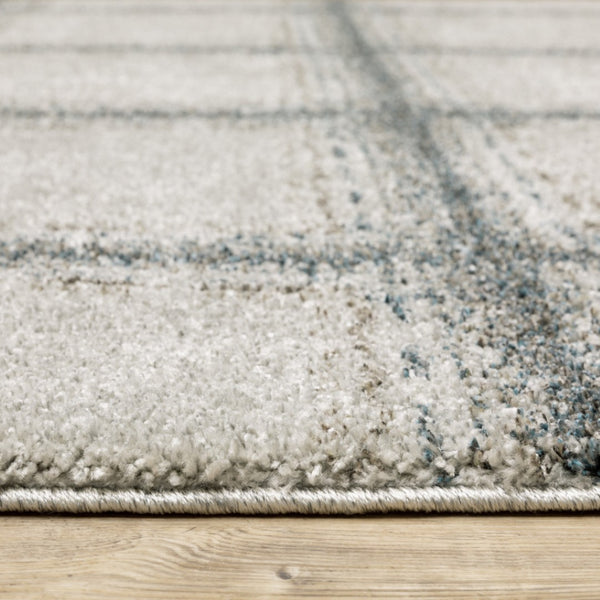HomeRoots 8' Gray Geometric Runner Rug - Durable, Stain-Resistant Design Perfect for High-Traffic Entryways 8' X 11' 508129