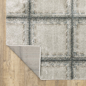 HomeRoots 8' Gray Geometric Runner Rug - Durable, Stain-Resistant Design Perfect for High-Traffic Entryways 8' X 11' 508129