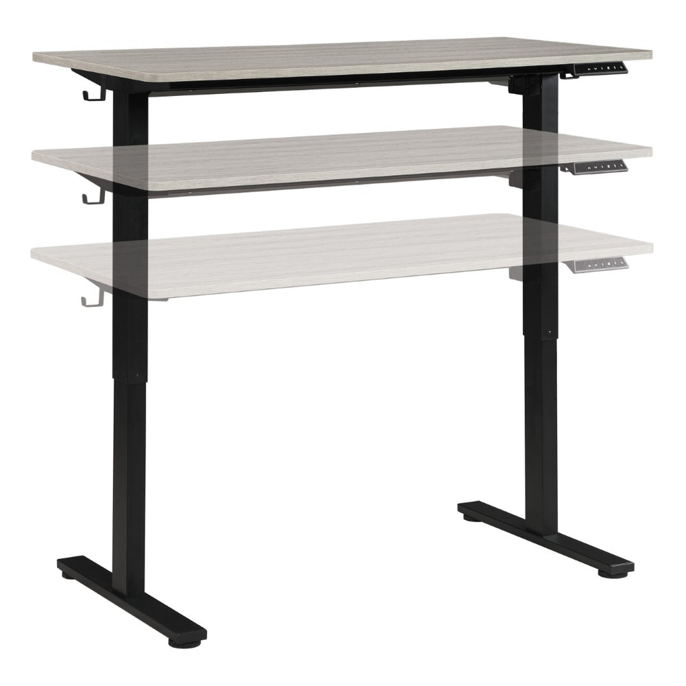 OSP Home Furnishings Primo Electric Sit Stand Desk with Programmable Height Memory for Modern Home Offices PMO4823B-LG
