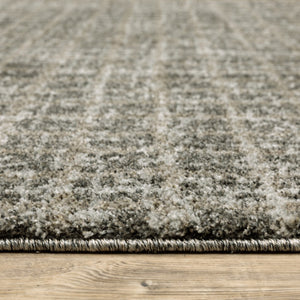 HomeRoots 8' Elegant Brown and Beige Geometric Distressed Runner Rug for Hallways, Entryways, and Living Spaces 5' X 8' 508139