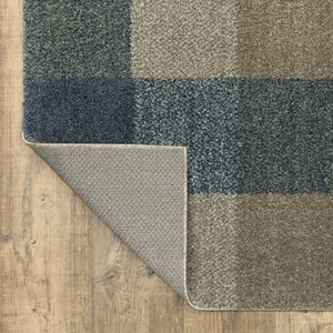 HomeRoots 8' Tan and Gray Geometric Runner Rug – Stylish Abstract Design for Hallways, Durable & Stain-Resistant 2'3" x 7'6" 508149