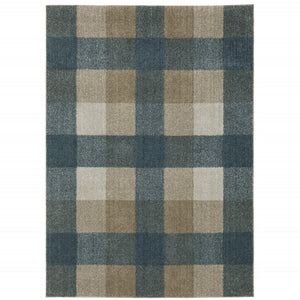 HomeRoots 8' Tan and Gray Geometric Runner Rug – Stylish Abstract Design for Hallways, Durable & Stain-Resistant 3' x 5' 508150