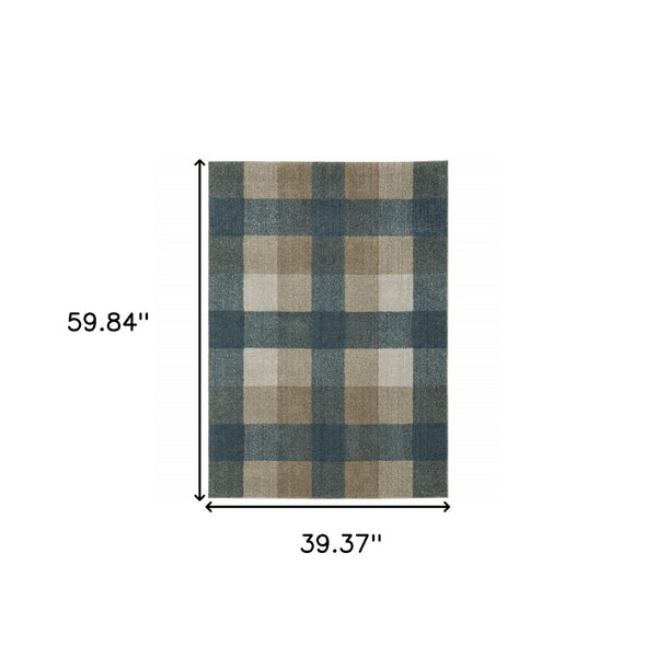 HomeRoots 8' Tan and Gray Geometric Runner Rug – Stylish Abstract Design for Hallways, Durable & Stain-Resistant 3' x 5' 508150