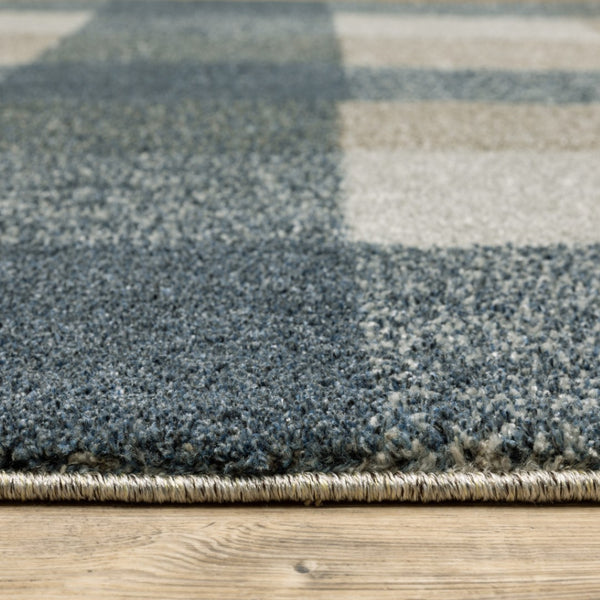HomeRoots 8' Tan and Gray Geometric Runner Rug – Stylish Abstract Design for Hallways, Durable & Stain-Resistant 3' x 5' 508150