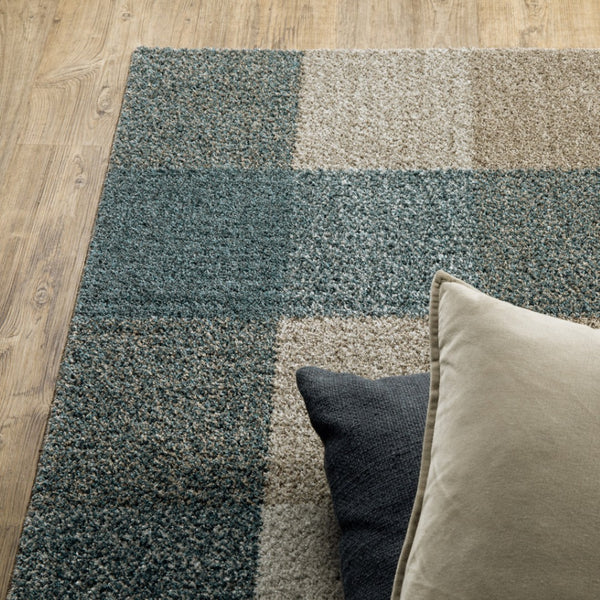 HomeRoots 8' Tan and Gray Geometric Runner Rug – Stylish Abstract Design for Hallways, Durable & Stain-Resistant 3' x 5' 508150