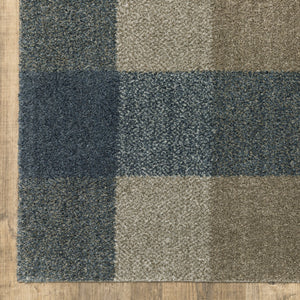 HomeRoots 8' Tan and Gray Geometric Runner Rug – Stylish Abstract Design for Hallways, Durable & Stain-Resistant 5' X 8' 508151