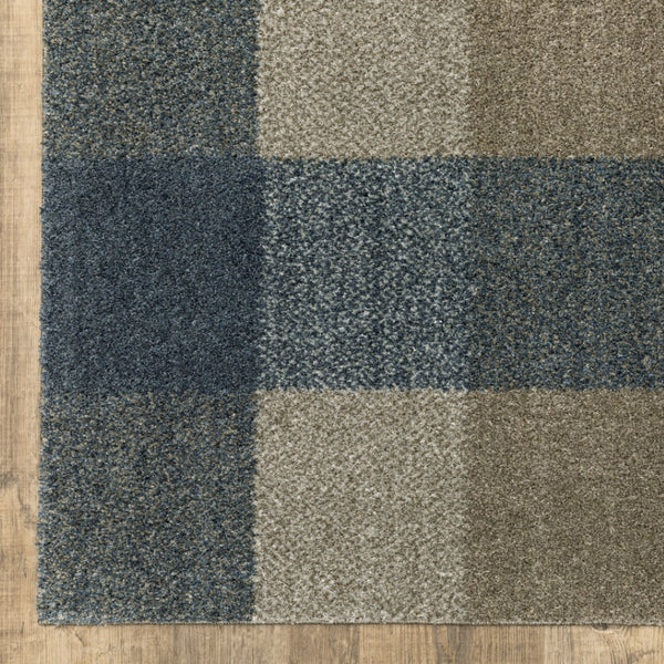 HomeRoots 8' Tan and Gray Geometric Runner Rug – Stylish Abstract Design for Hallways, Durable & Stain-Resistant 5' X 8' 508151