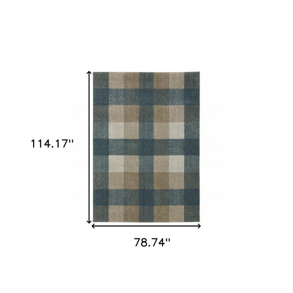 HomeRoots 8' Tan and Gray Geometric Runner Rug – Stylish Abstract Design for Hallways, Durable & Stain-Resistant 7' X 10' 508152